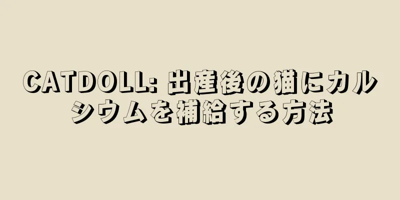 CATDOLL: 出産後の猫にカルシウムを補給する方法