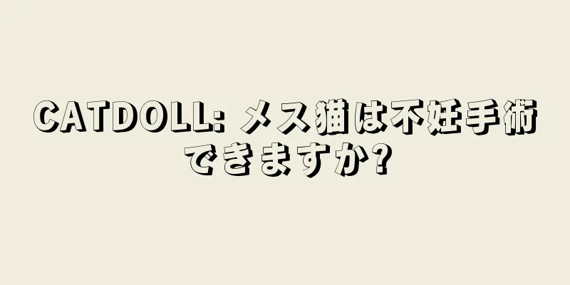 CATDOLL: メス猫は不妊手術できますか?