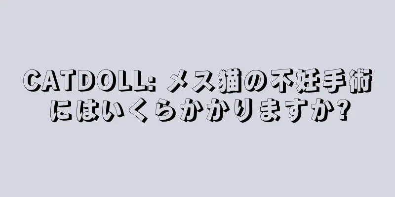 CATDOLL: メス猫の不妊手術にはいくらかかりますか?