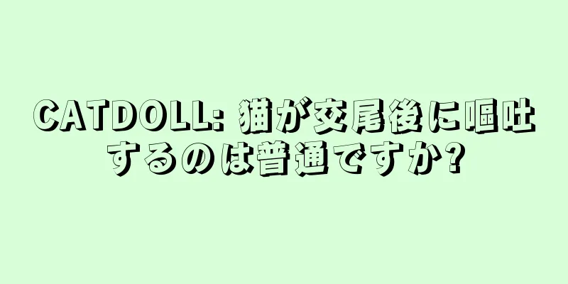 CATDOLL: 猫が交尾後に嘔吐するのは普通ですか?