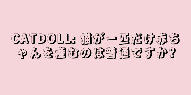 CATDOLL: 猫が一匹だけ赤ちゃんを産むのは普通ですか?