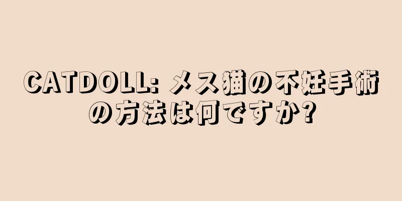 CATDOLL: メス猫の不妊手術の方法は何ですか?