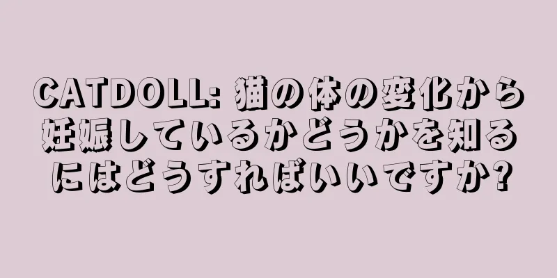 CATDOLL: 猫の体の変化から妊娠しているかどうかを知るにはどうすればいいですか?